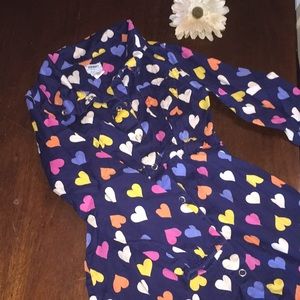 Girls heart pattern dress